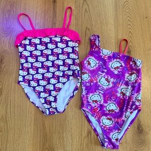 Bundle of Small Purple Hello Kitty Girls Swimsuits
